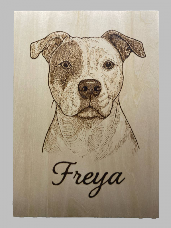 Cuadro mascota pirograbado (Personalizado) - Imagen 3