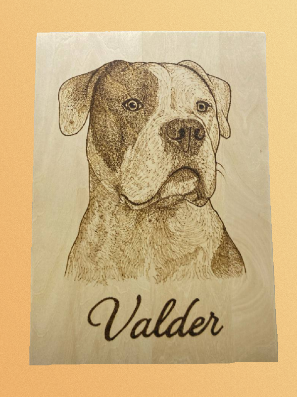 Cuadro mascota pirograbado (Personalizado) - Imagen 5